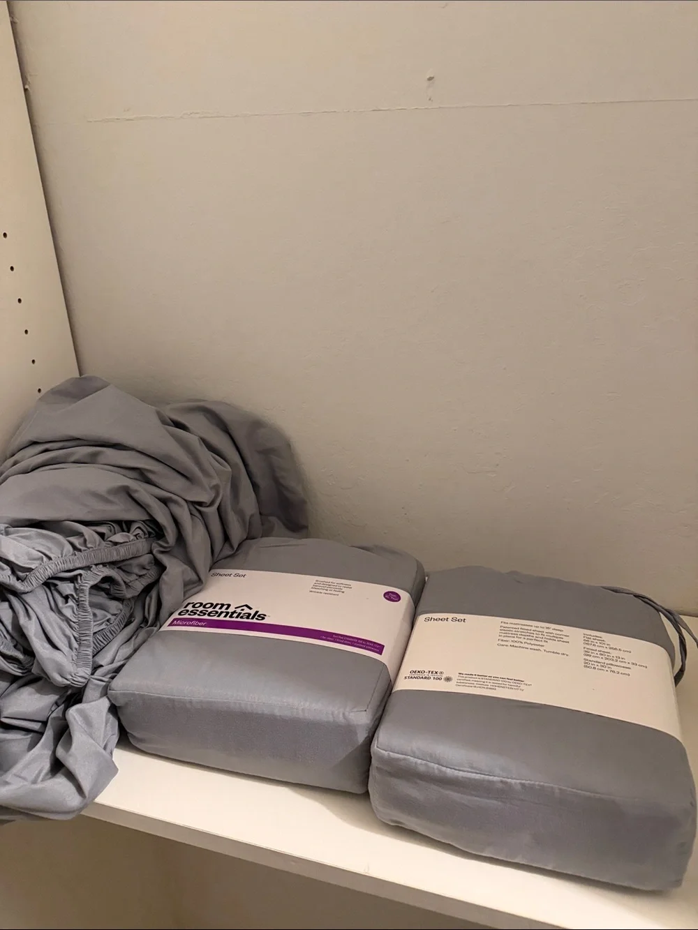 TWIN / TWIN XL Microfiber Sheet Set - Light Gray